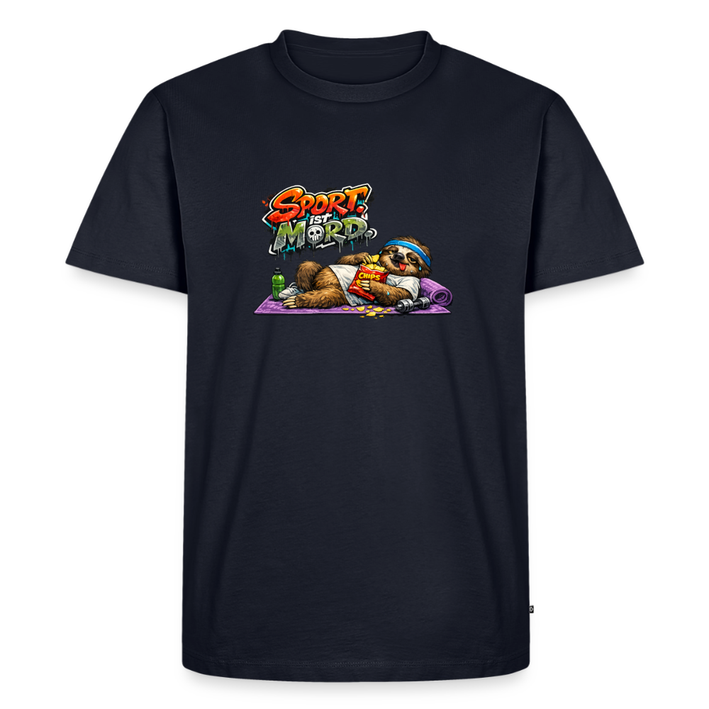 Premium T-Shirt "Sport ist Mord" - Navy