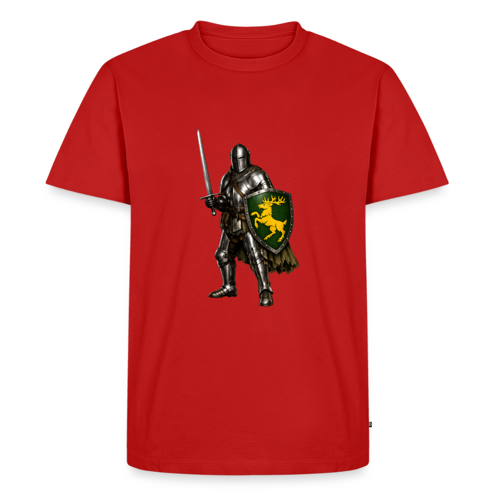 Premium T-Shirt "Ritter gelber Hirsch" - Rot