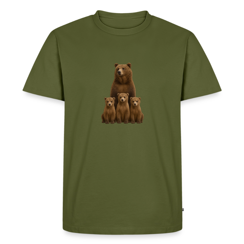 Premium T-Shirt "Grizzly Familie" - Khaki