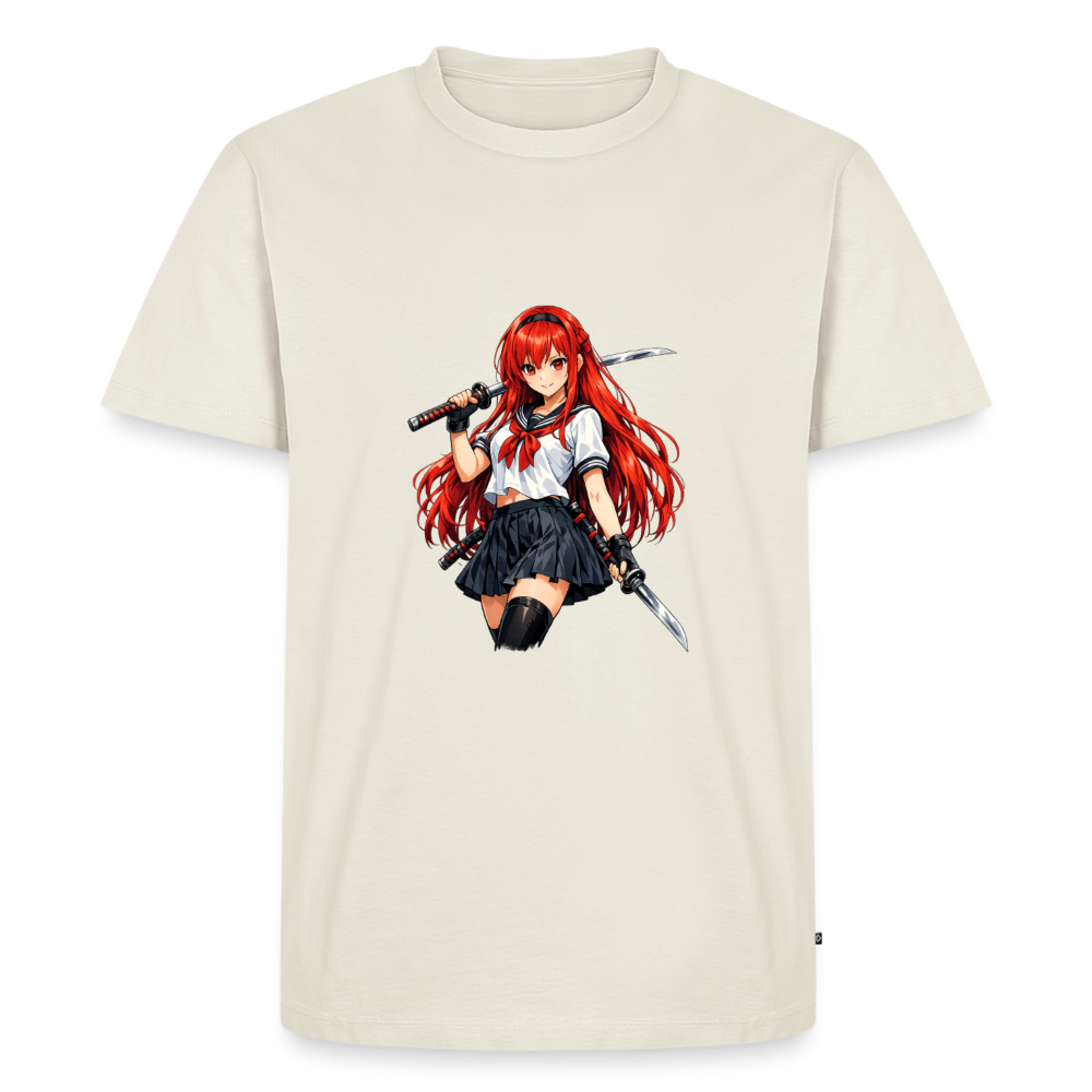 Premium T-Shirt "Anime Lady" - Naturweiß