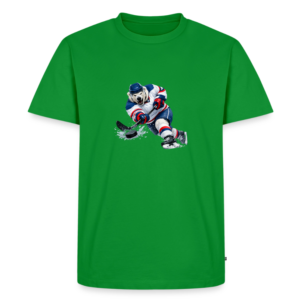 Premium T-Shirt "Hockey Eisbär" - Grün