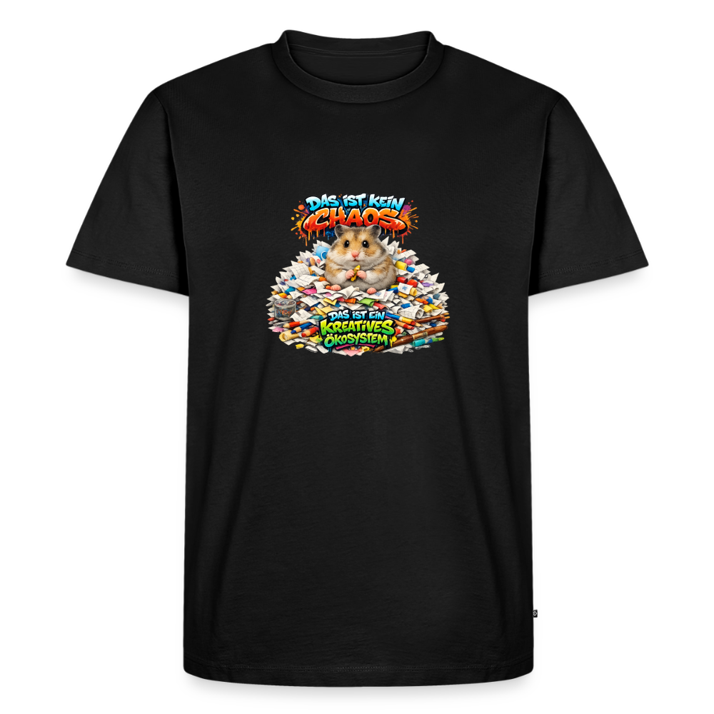 Premium T-Shirt "Kein Chaos" - Schwarz