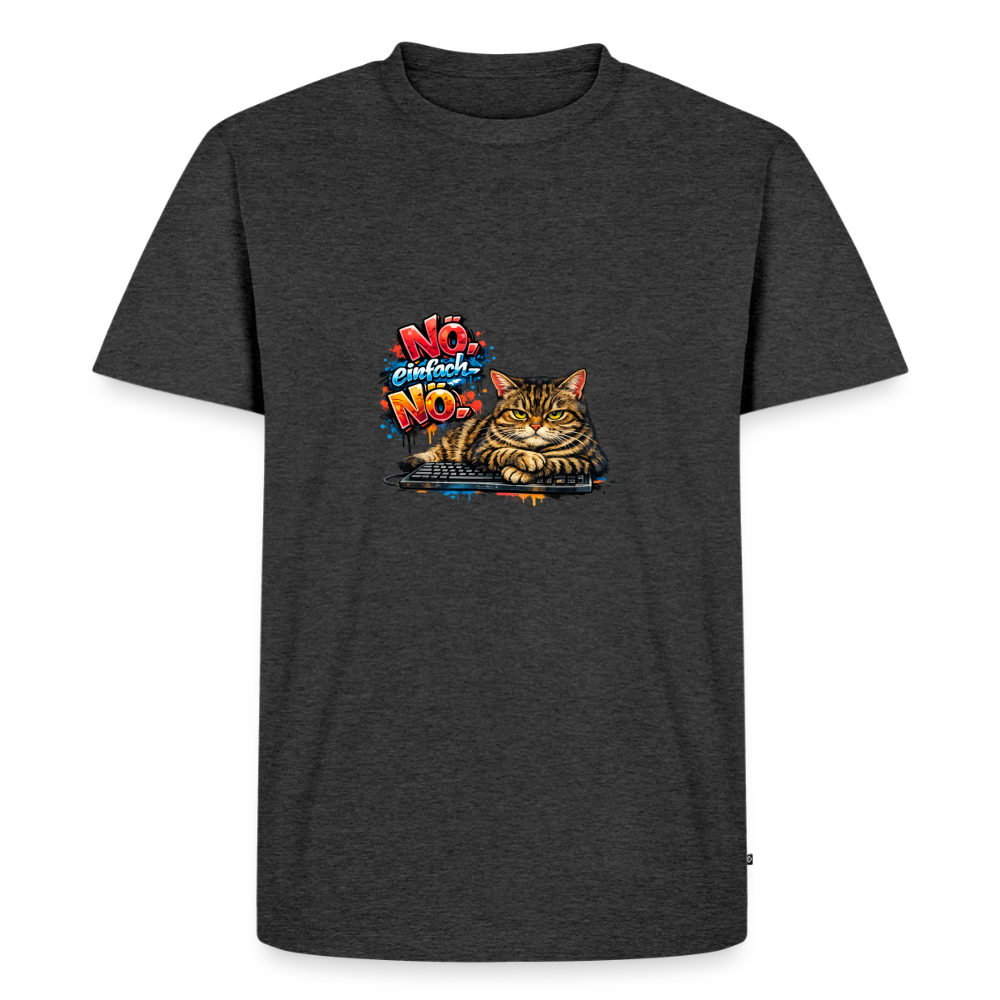 Premium T-Shirt "Nö" - Anthrazit meliert