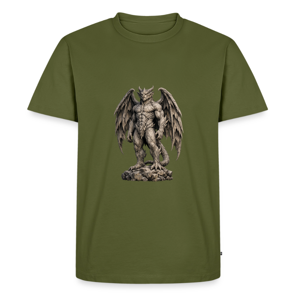 Premium T-Shirt "Gargoyle stehend" - Khaki