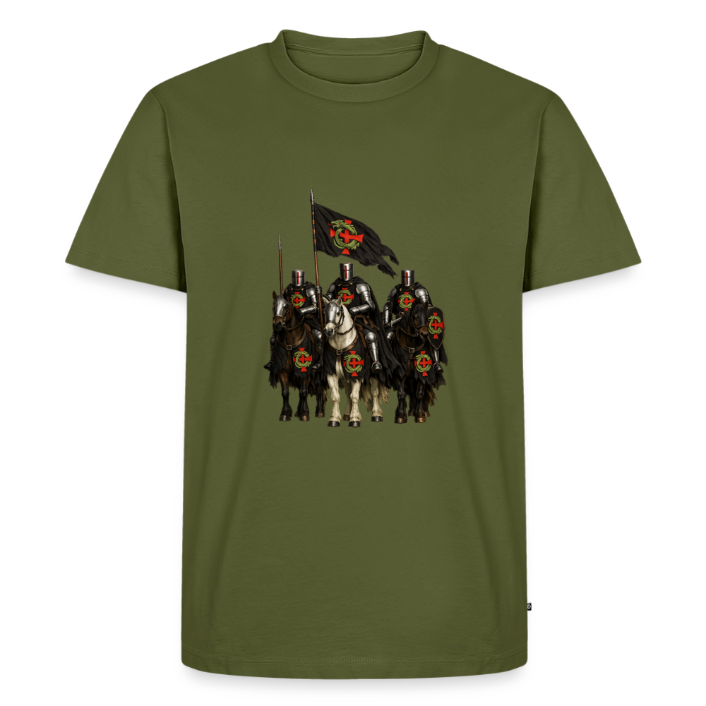 Premium T-Shirt "Ritter zu Pferd" - Khaki