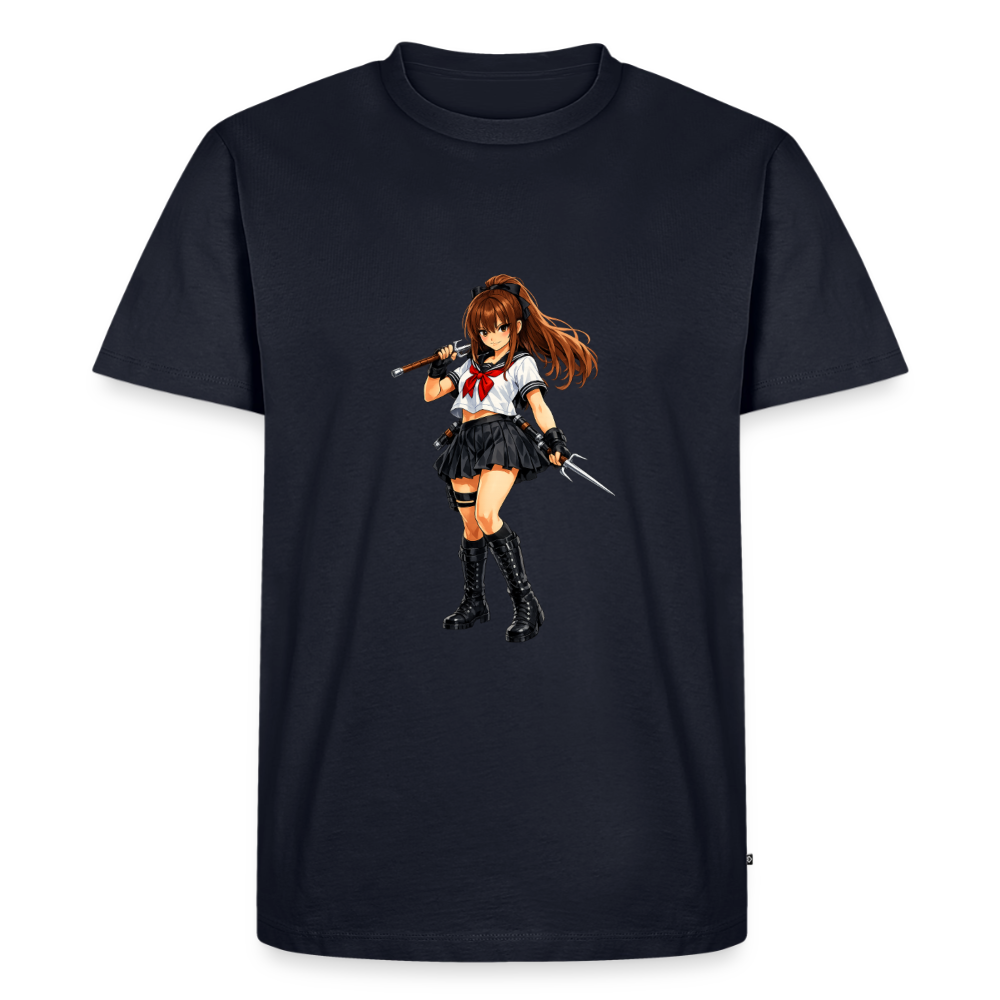 Premium T-Shirt "Anime Woman" - Navy