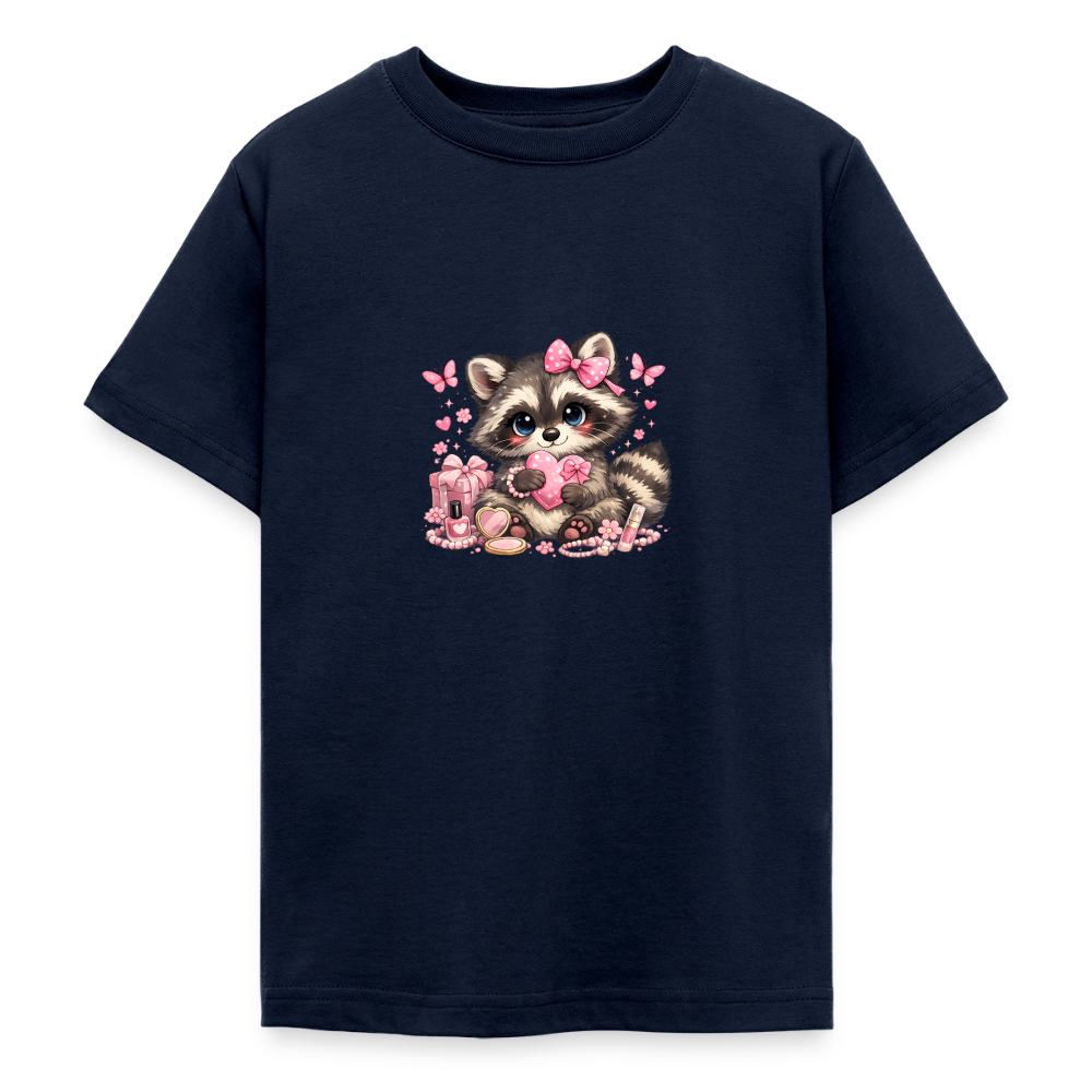 Teenager T-Shirt "Waschbär" - Navy