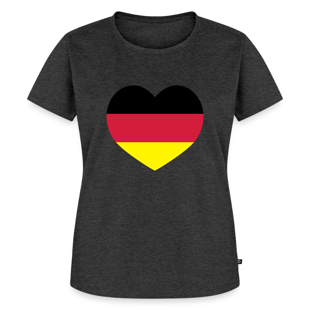 Premium T-Shirt "Herz" - Anthrazit meliert
