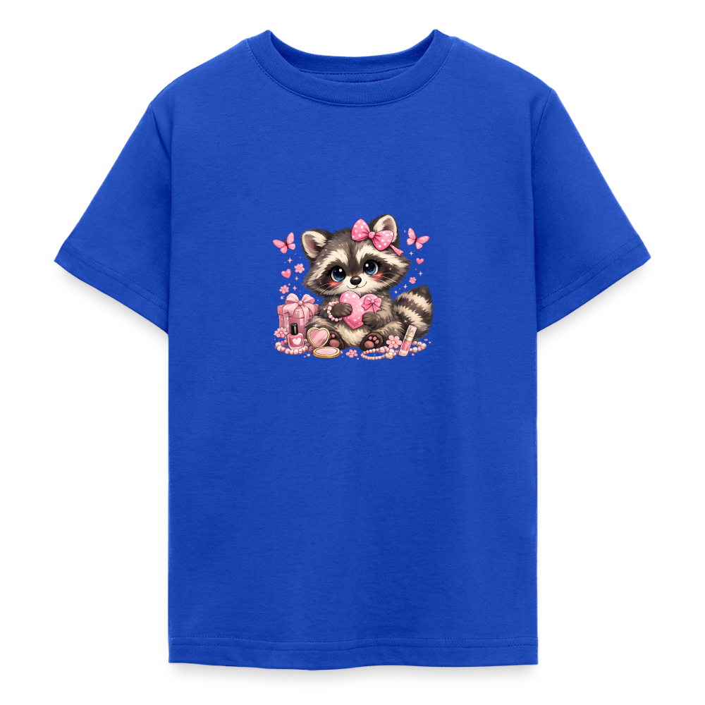 Teenager T-Shirt "Waschbär" - Royalblau