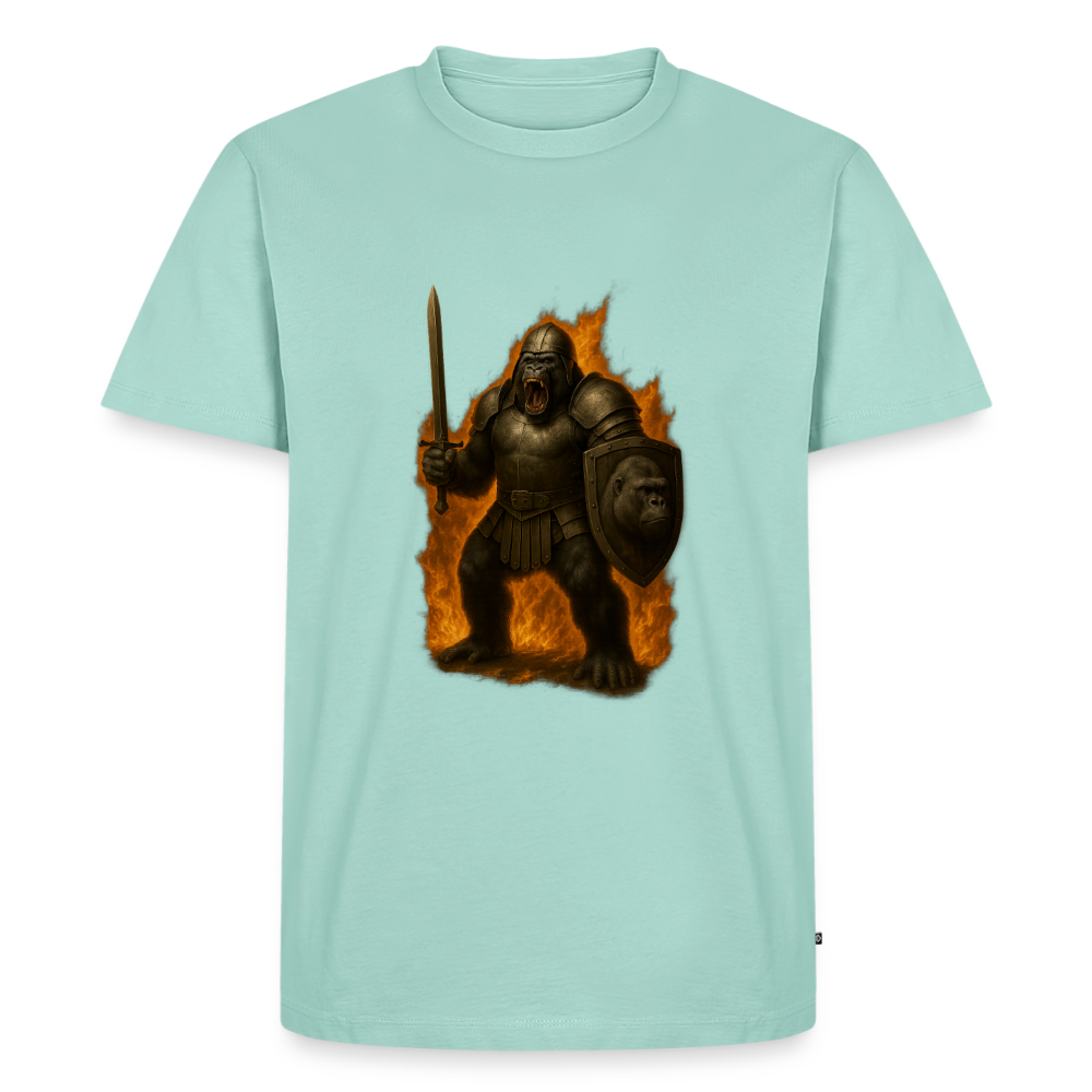 Premium T-Shirt "Gorilla in Flammen" - Mint 