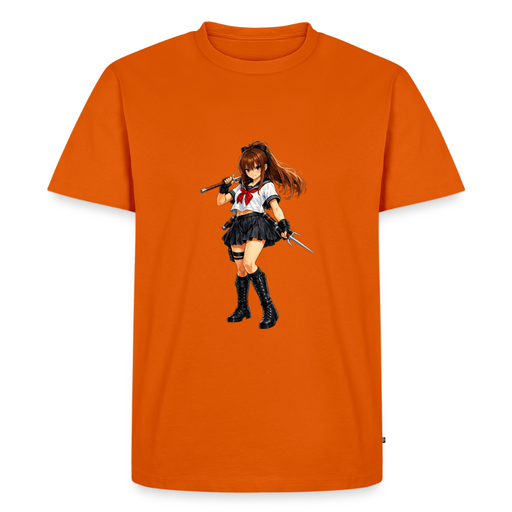 Premium T-Shirt "Anime Woman" - Orange 