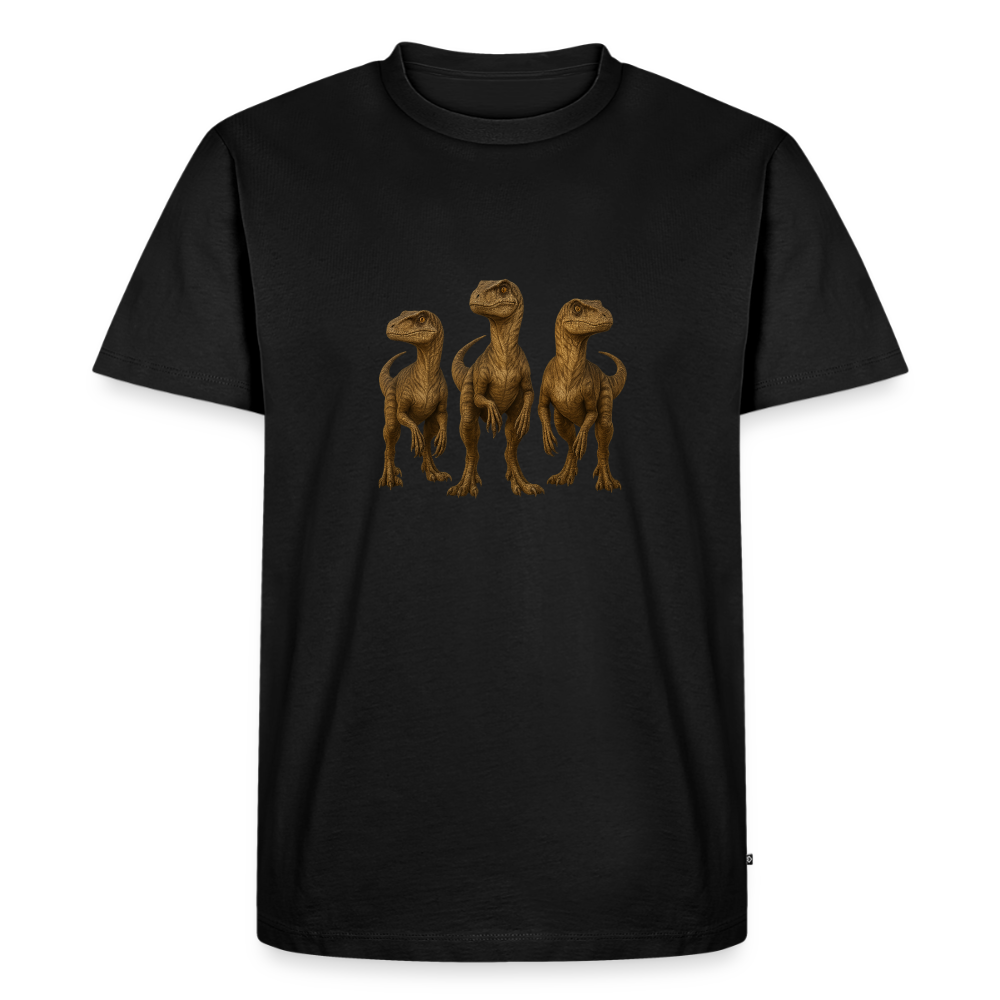 Premium T-Shirt "Raptor Trio" - Schwarz