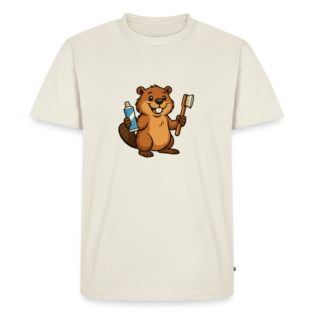 Premium T-Shirt "BiberPasta" - Naturweiß