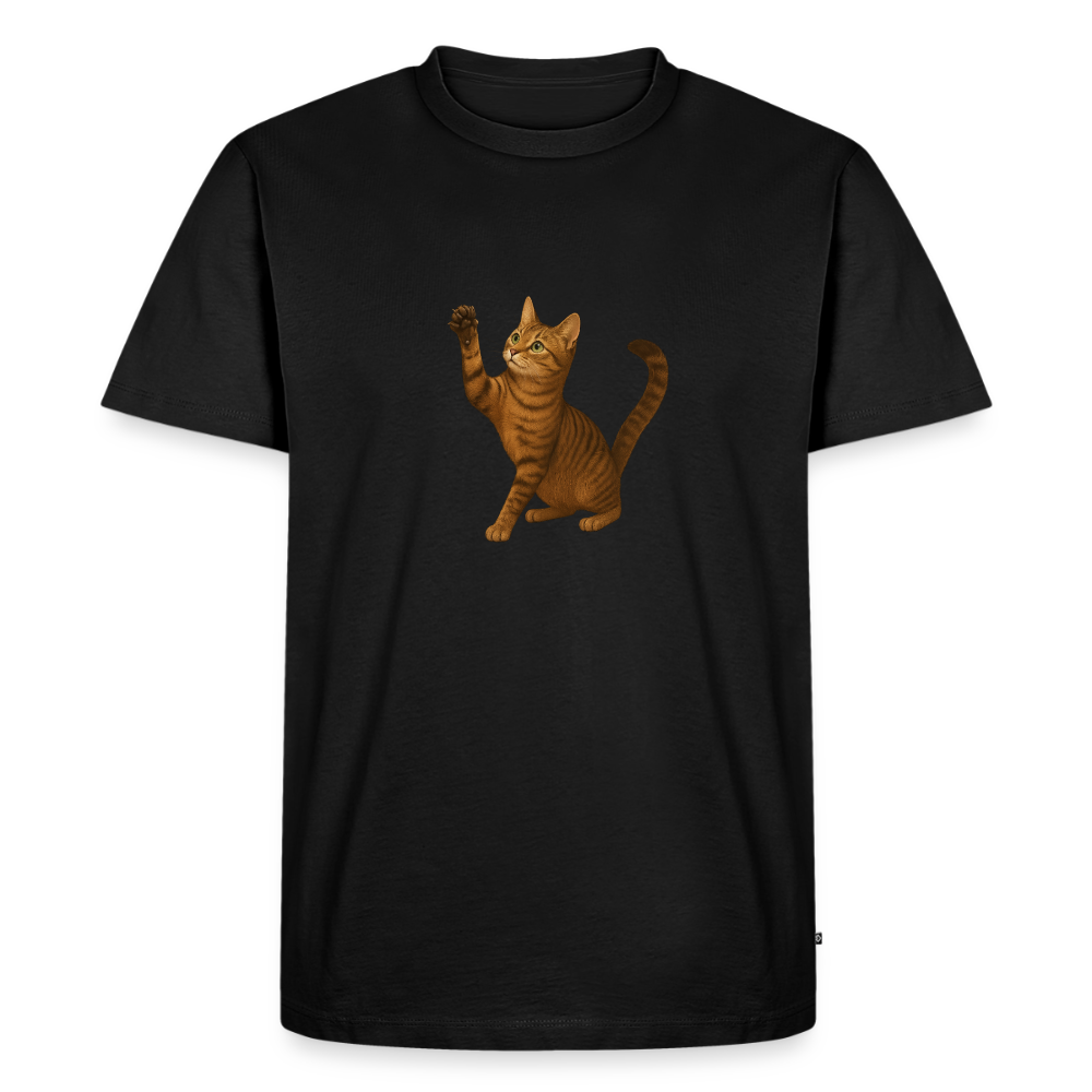 Premium T-Shirt "Katze" - Schwarz