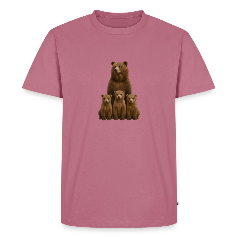Premium T-Shirt "Grizzly Familie" - Mauve