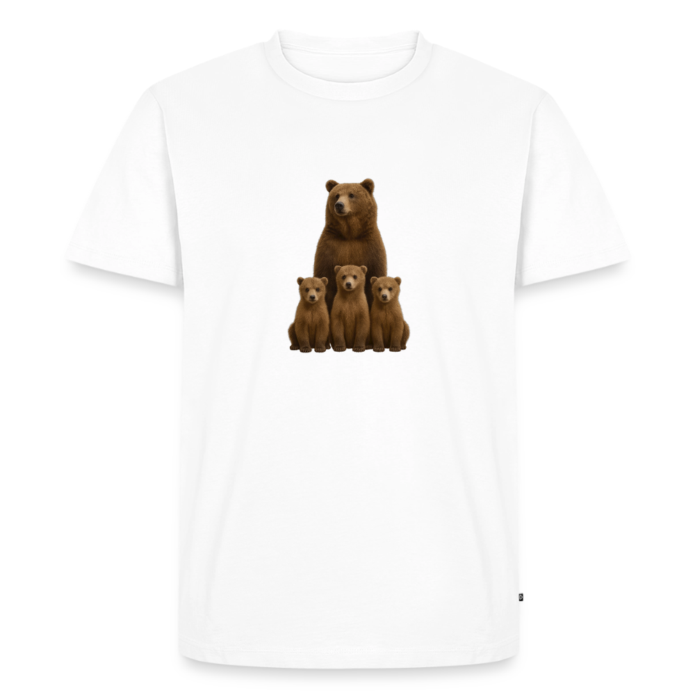 Premium T-Shirt "Grizzly Familie" - Weiß