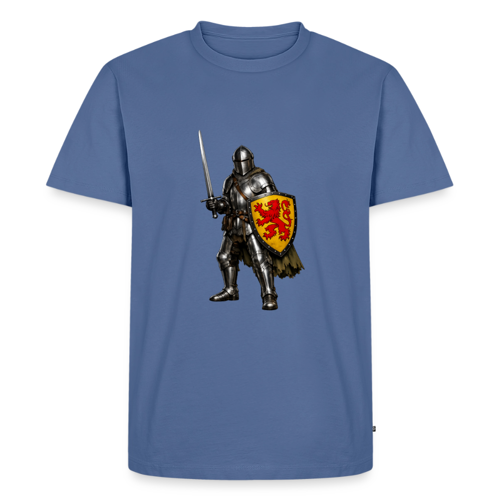 Premium T-Shirt "Ritter roter Löwe" - Taubenblau
