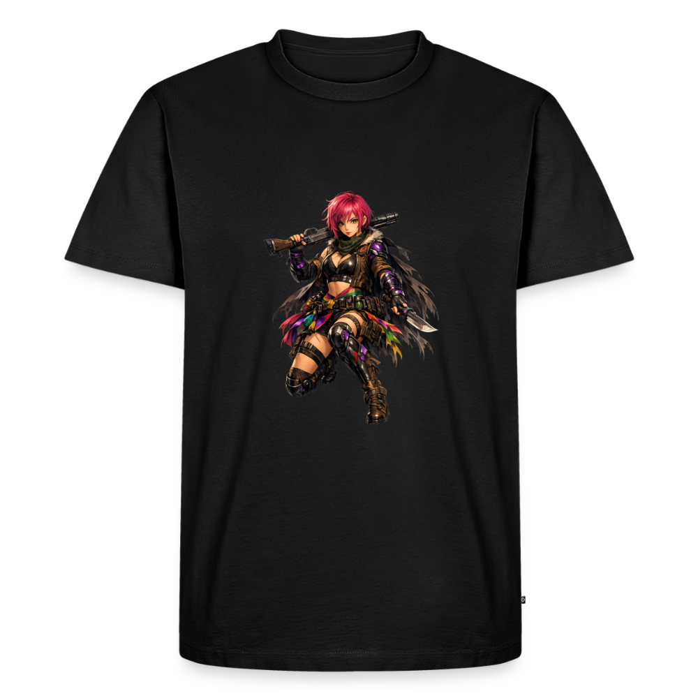 Premium T-Shirt "Future Woman" - Schwarz