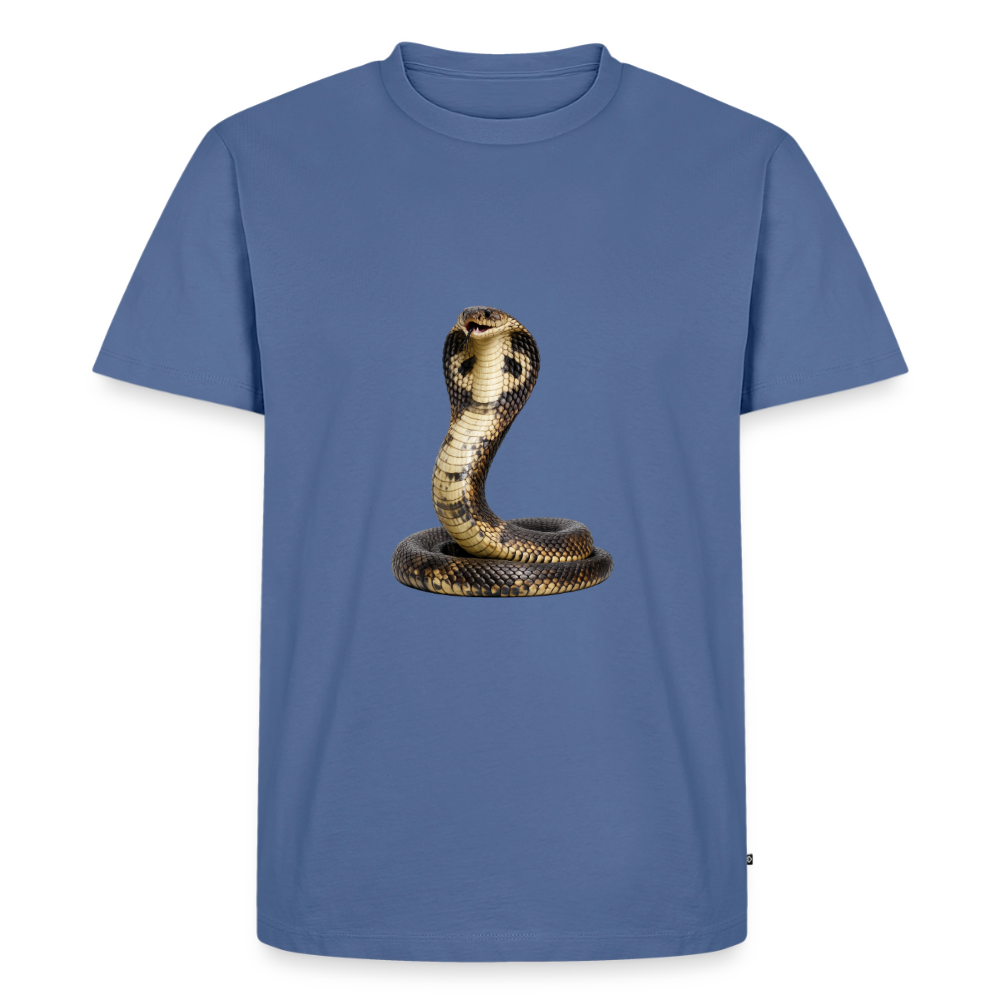 Premium T-Shirt "Cobra" - Taubenblau