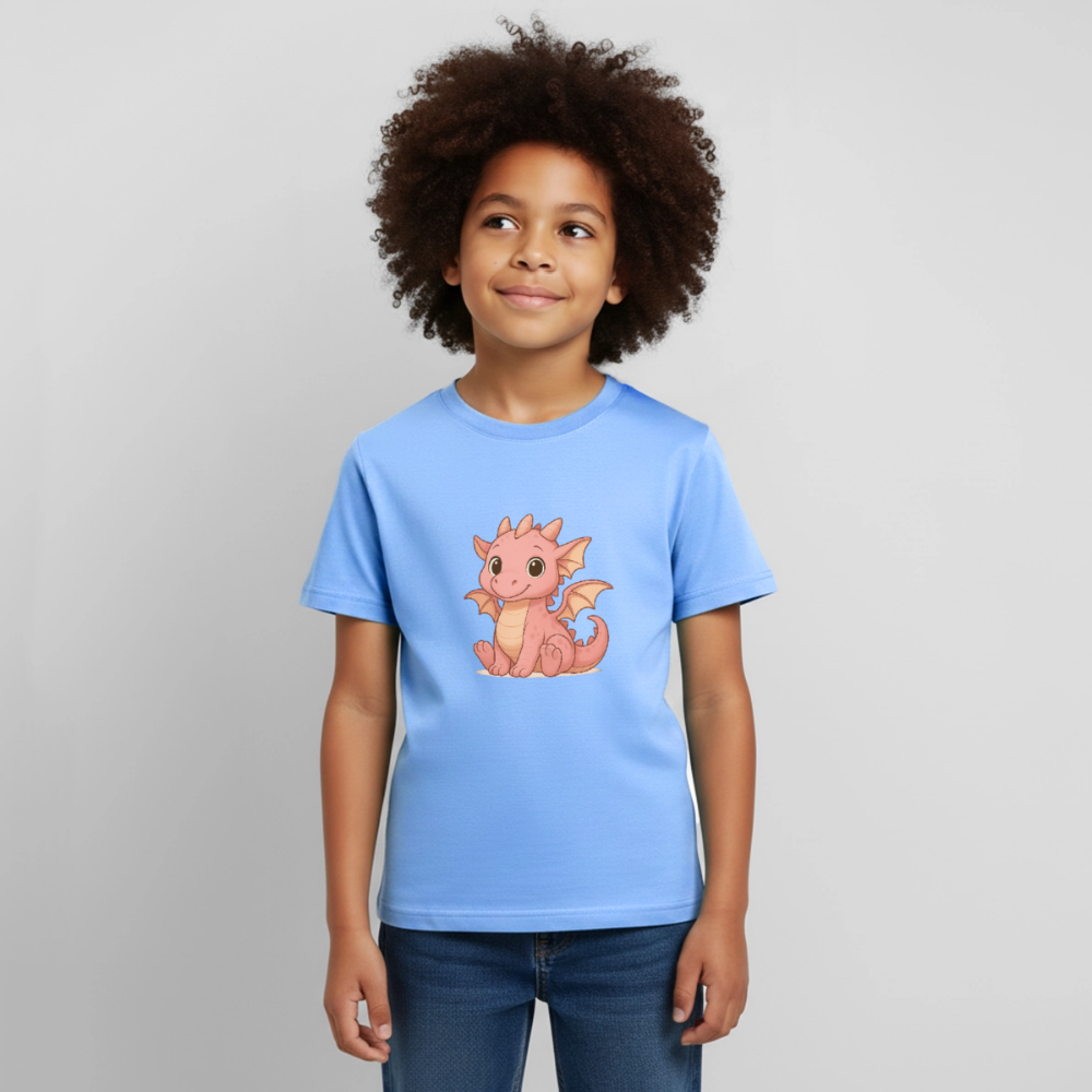 Kinder T-Shirt "Kleiner Drache" - Himmelblau