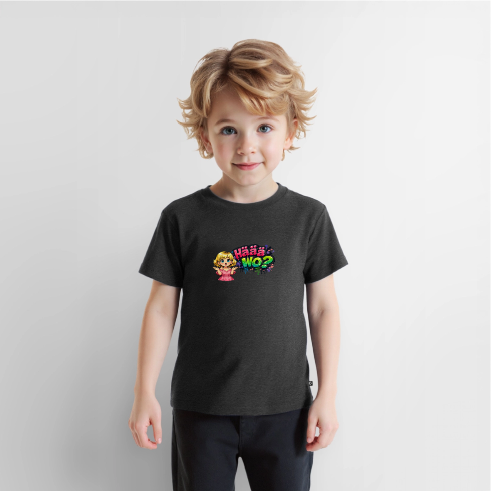 Kinder Premium T-Shirt "Häää Wo" - Anthrazit meliert