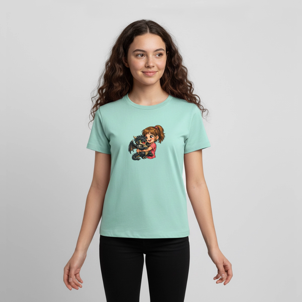 Teenager Premium T-Shirt "Drache" - Mint 