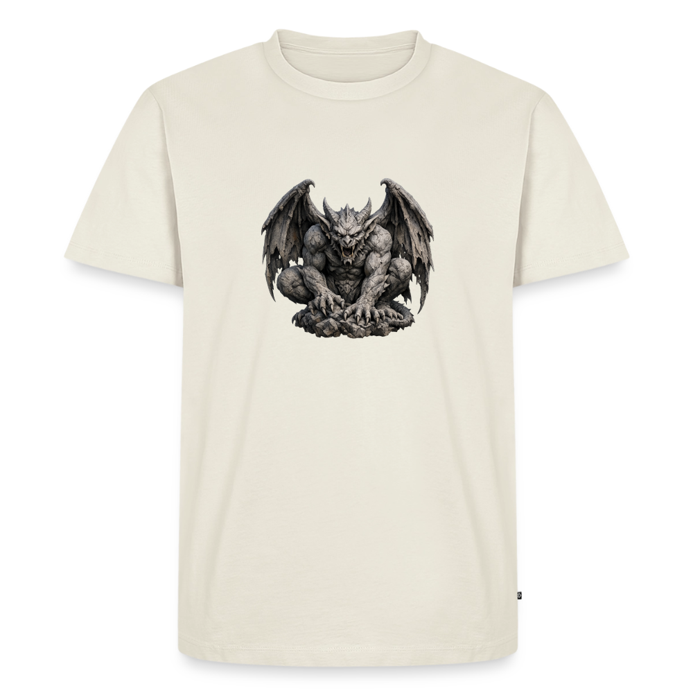 Premium T-Shirt "Gargoyle sitzend" - Naturweiß