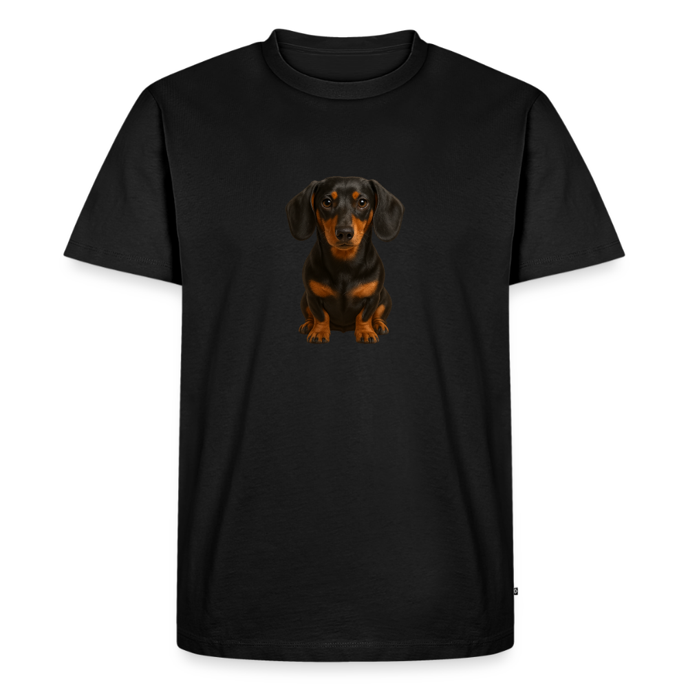 Premium T-Shirt "Dackel" - Schwarz