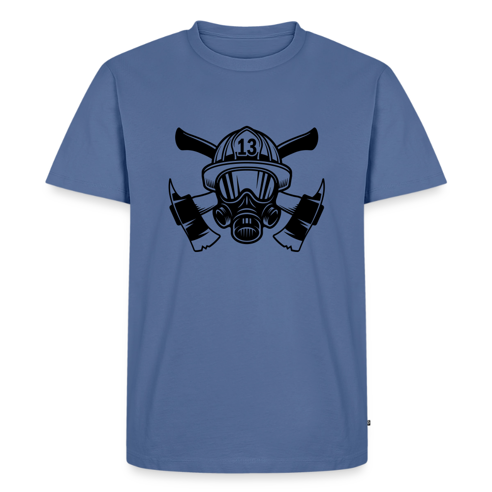 Premium T-Shirt "Feuerwehr" - Taubenblau
