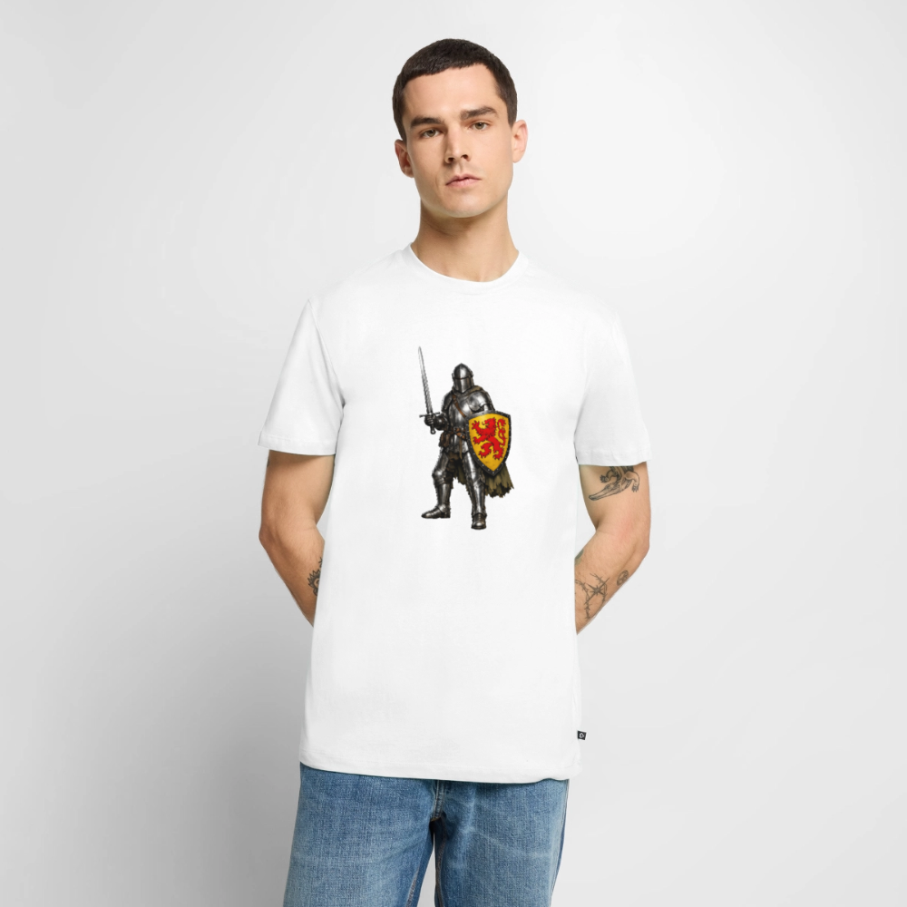 Premium T-Shirt "Ritter roter Löwe" - Weiß