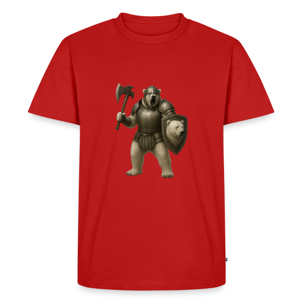 Premium T-Shirt "Warrior Eisbär" - Rot