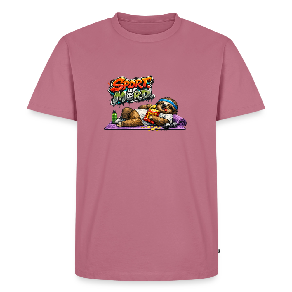 Premium T-Shirt "Sport ist Mord" - Mauve