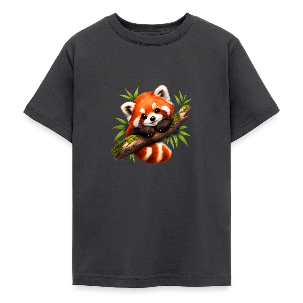 Teenager T-Shirt "Kleiner Panda" - Dunkelgrau