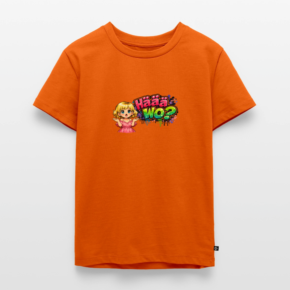 Kinder Premium T-Shirt "Häää Wo" - Orange 