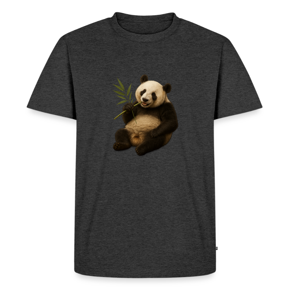 Premium T-Shirt "Panda" - Anthrazit meliert