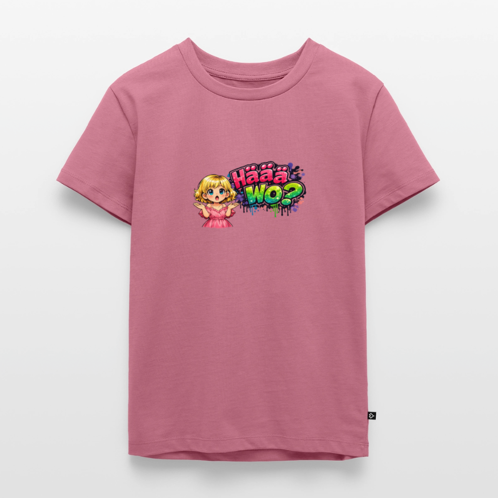 Kinder Premium T-Shirt "Häää Wo" - Mauve
