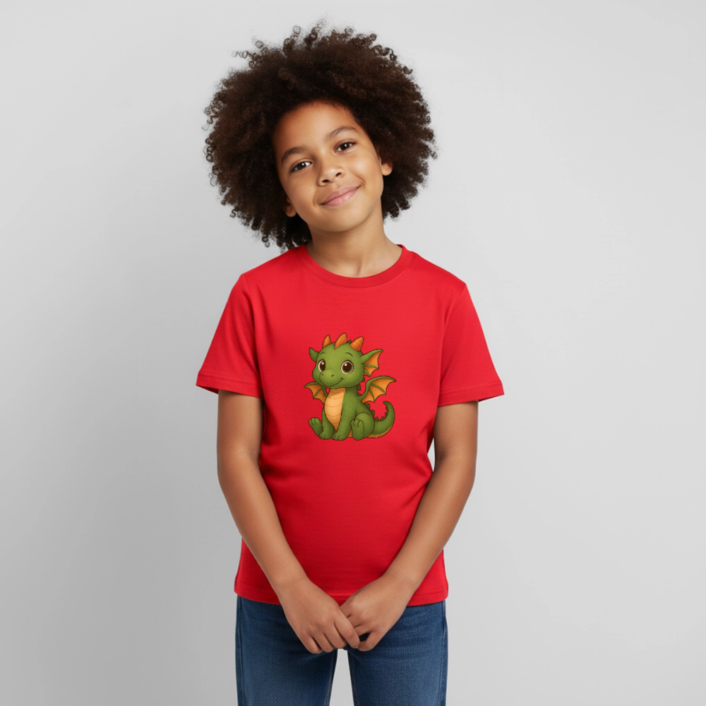 Kinder T-Shirt "Kleiner Drache" - Rot