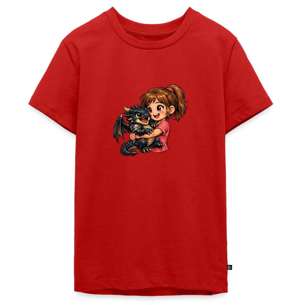 Teenager Premium T-Shirt "Drache" - Rot