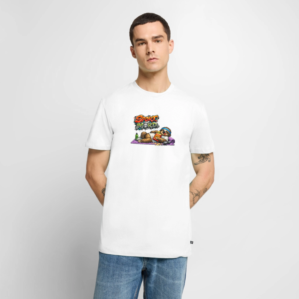 Premium T-Shirt "Sport ist Mord" - Weiß