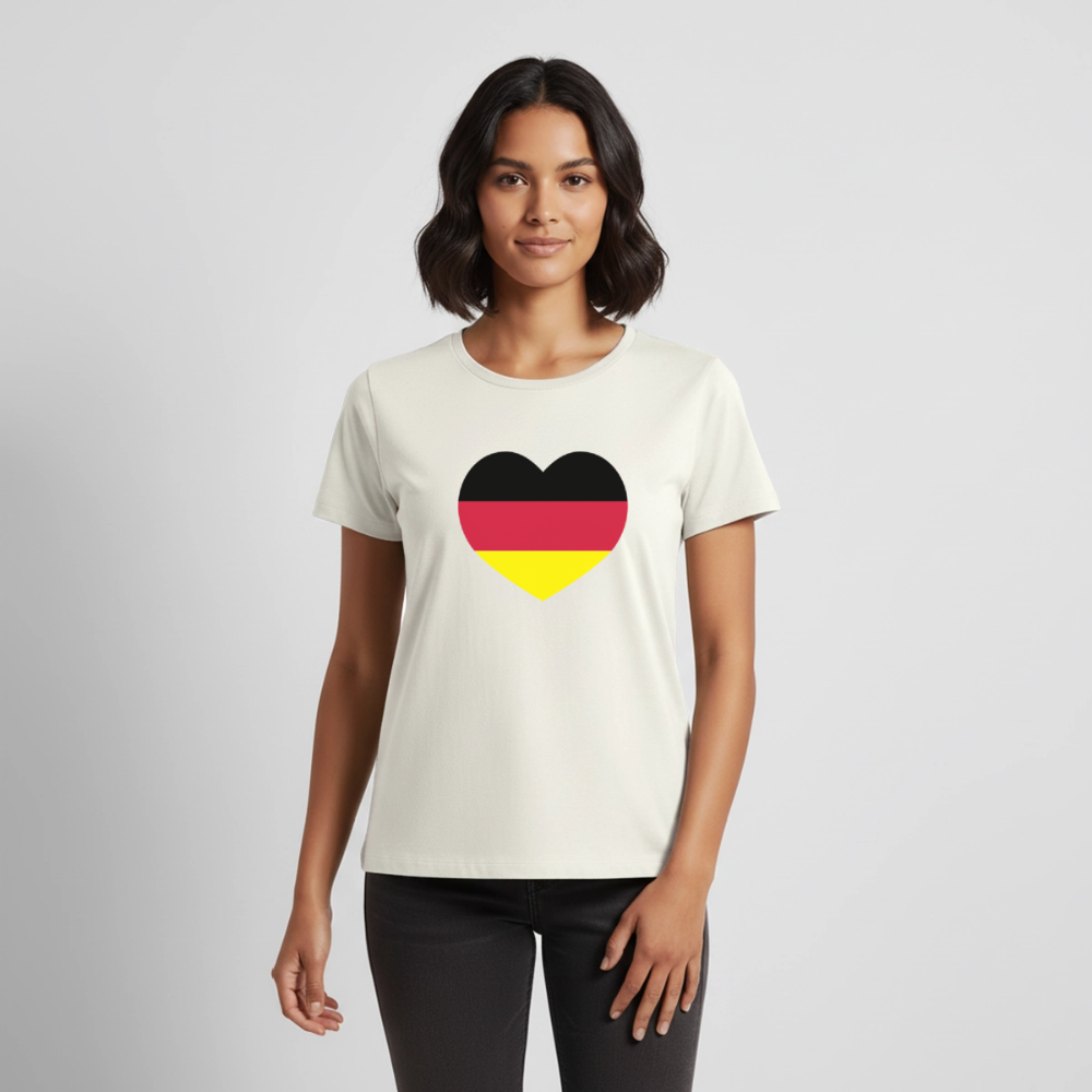 Premium T-Shirt "Herz" - Naturweiß