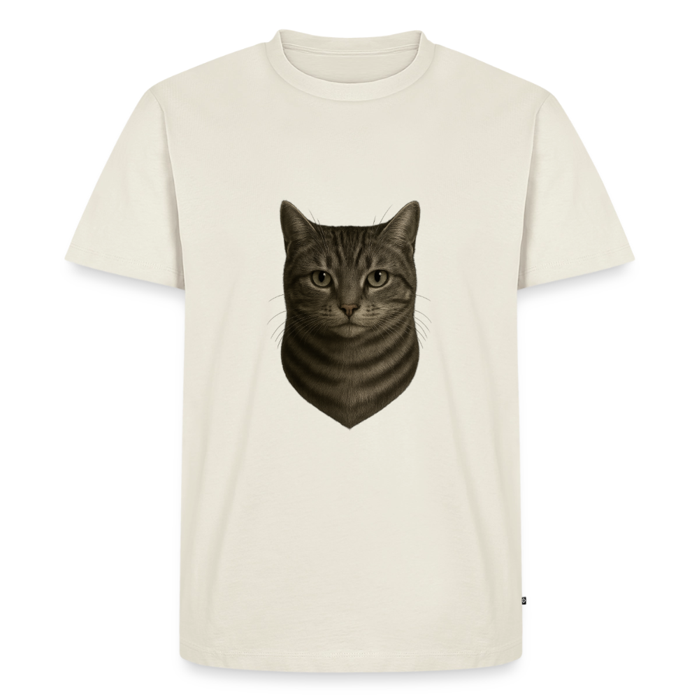 Premium T-Shirt "Katze" - Naturweiß