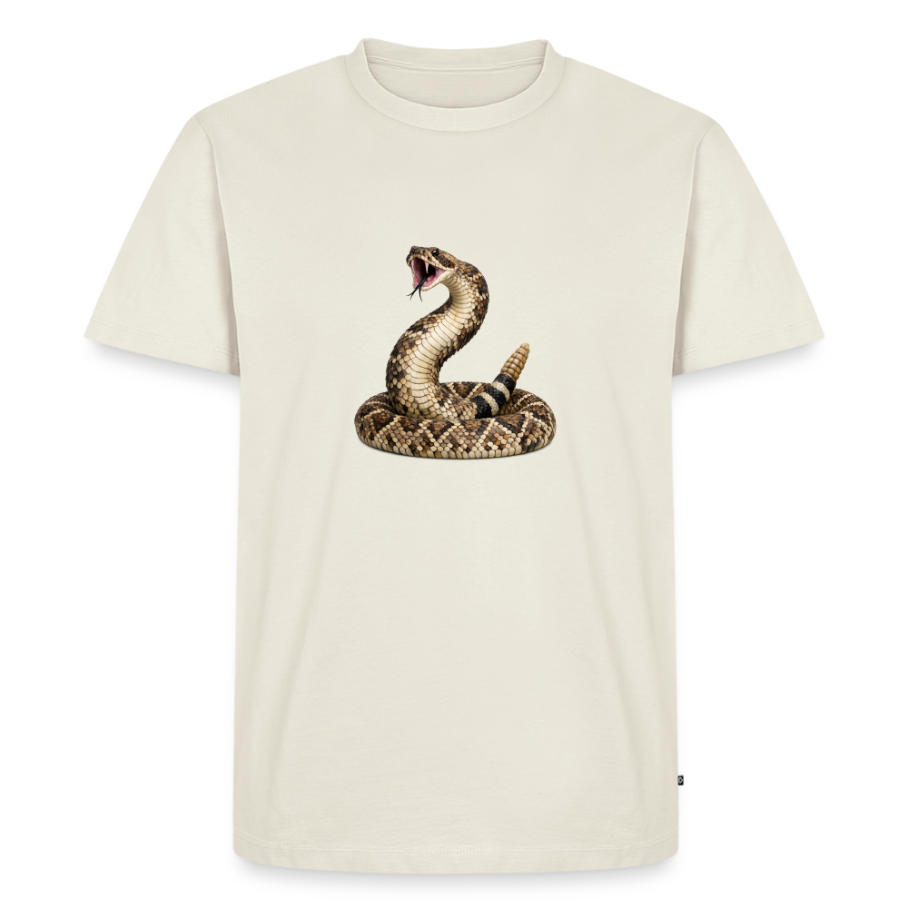 Premium T-Shirt "Klapperschlange" - Naturweiß