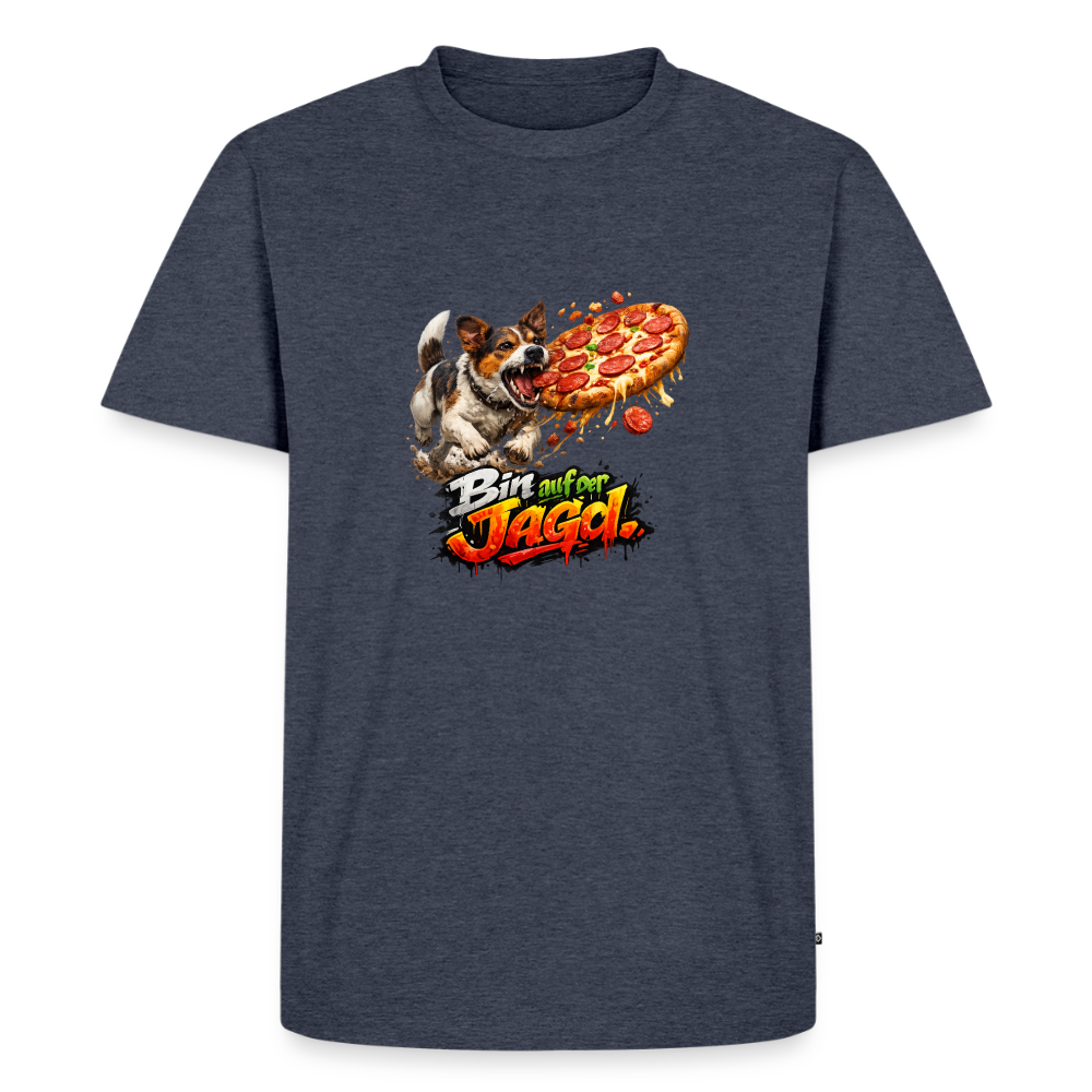 Premium T-Shirt "Auf Jagd" - Jeansblau 