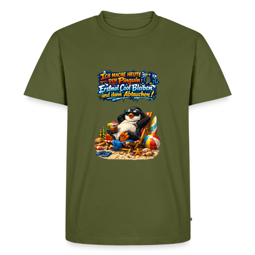 Premium T-Shirt "Cool bleiben" - Khaki