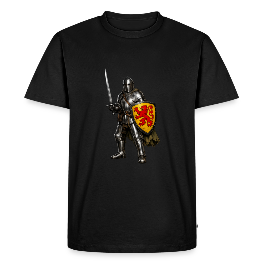 Premium T-Shirt "Ritter roter Löwe" - Schwarz