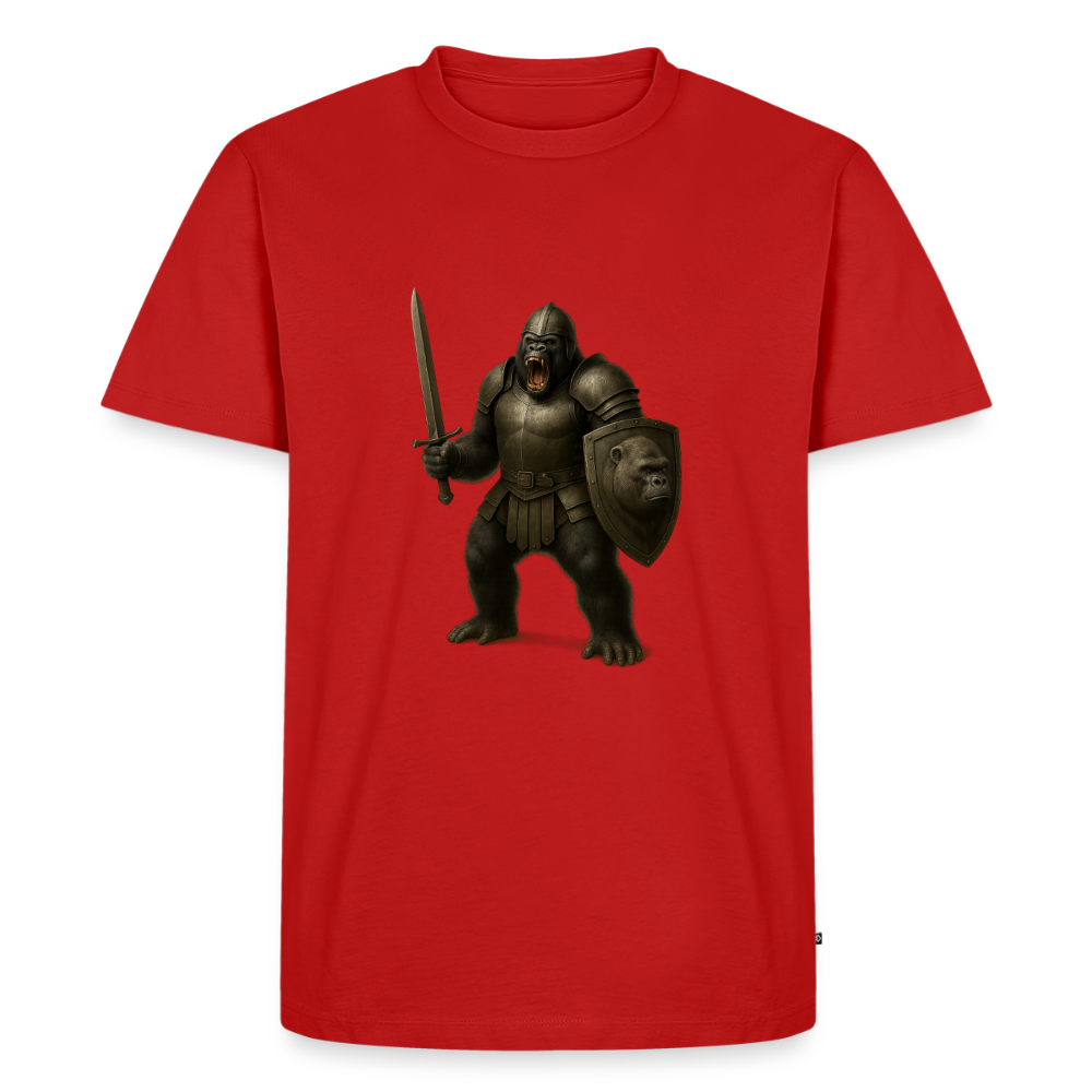 Premium T-Shirt "Gorilla Warrior" - Rot