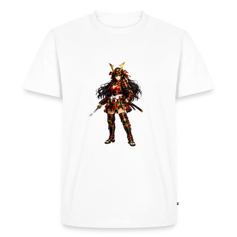 Premium T-Shirt "Samuraj Girl" - Weiß