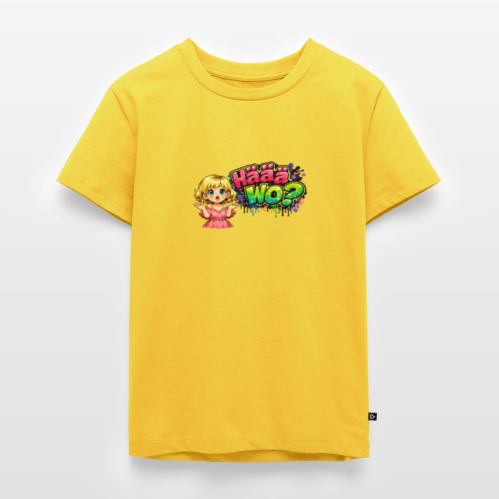 Kinder Premium T-Shirt "Häää Wo" - Sonnengelb