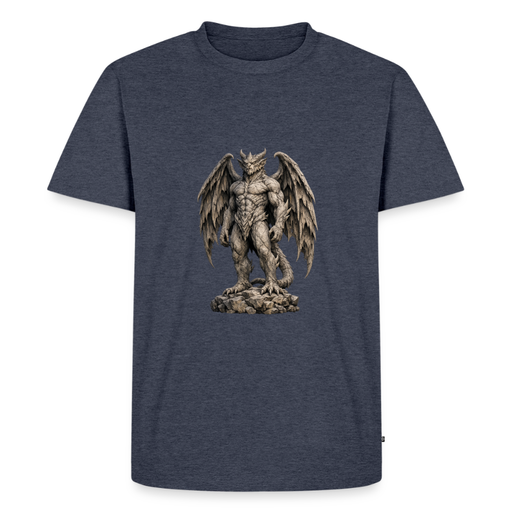 Premium T-Shirt "Gargoyle stehend" - Jeansblau 