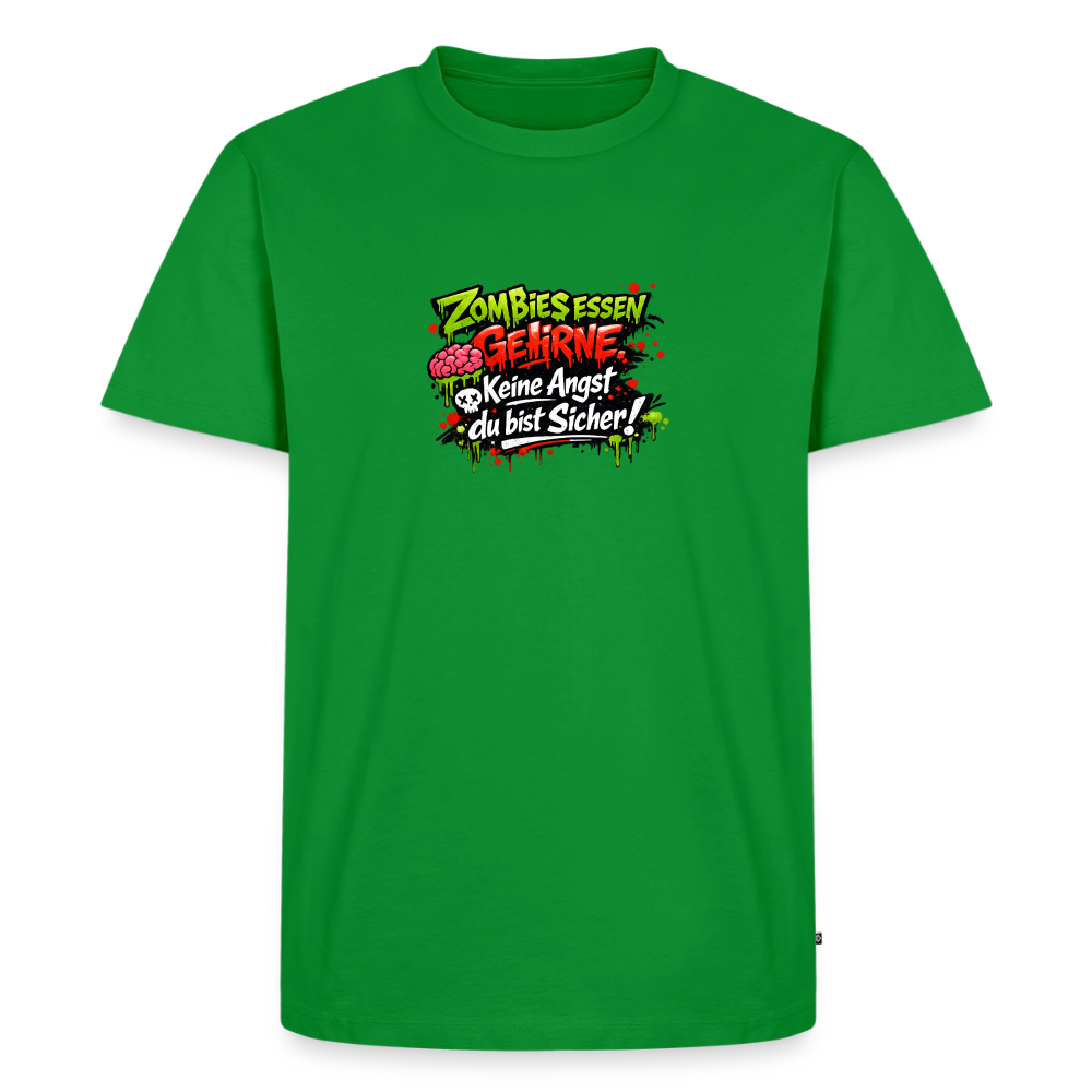 Premium T-Shirt "Zombies essen..." - Grün